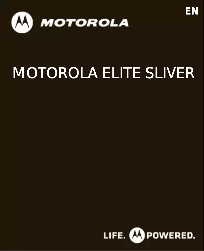Page 1 de la notice Manuel utilisateur Motorola Elite Silver