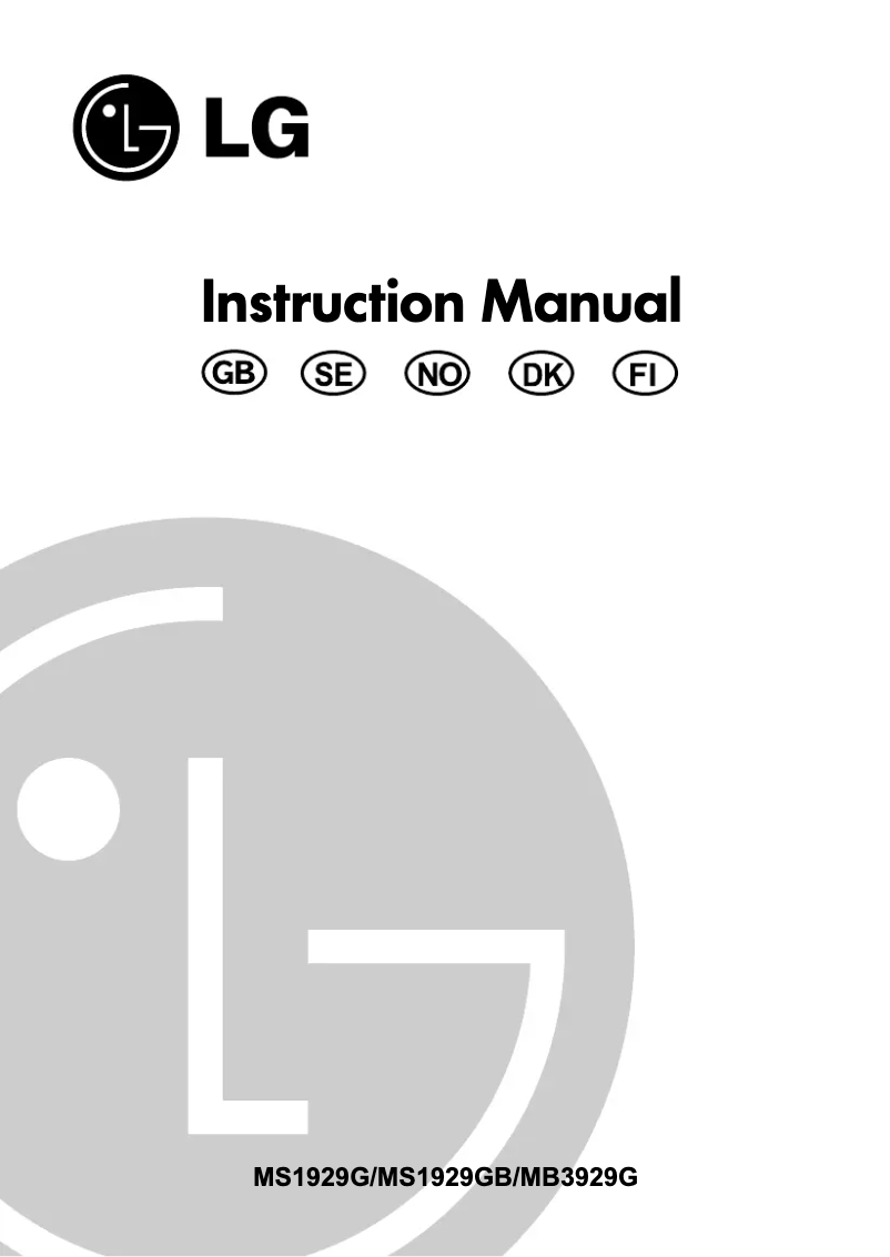 Image de la première page du manuel de l'appareil MS1929GB