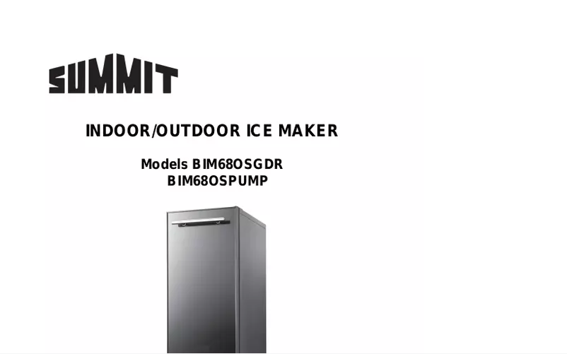 Page 1 de la notice Manuel utilisateur Summit BIM68OSPUMP