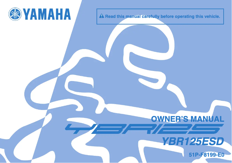 Page 1 de la notice Manuel utilisateur Yamaha YBR125ED
