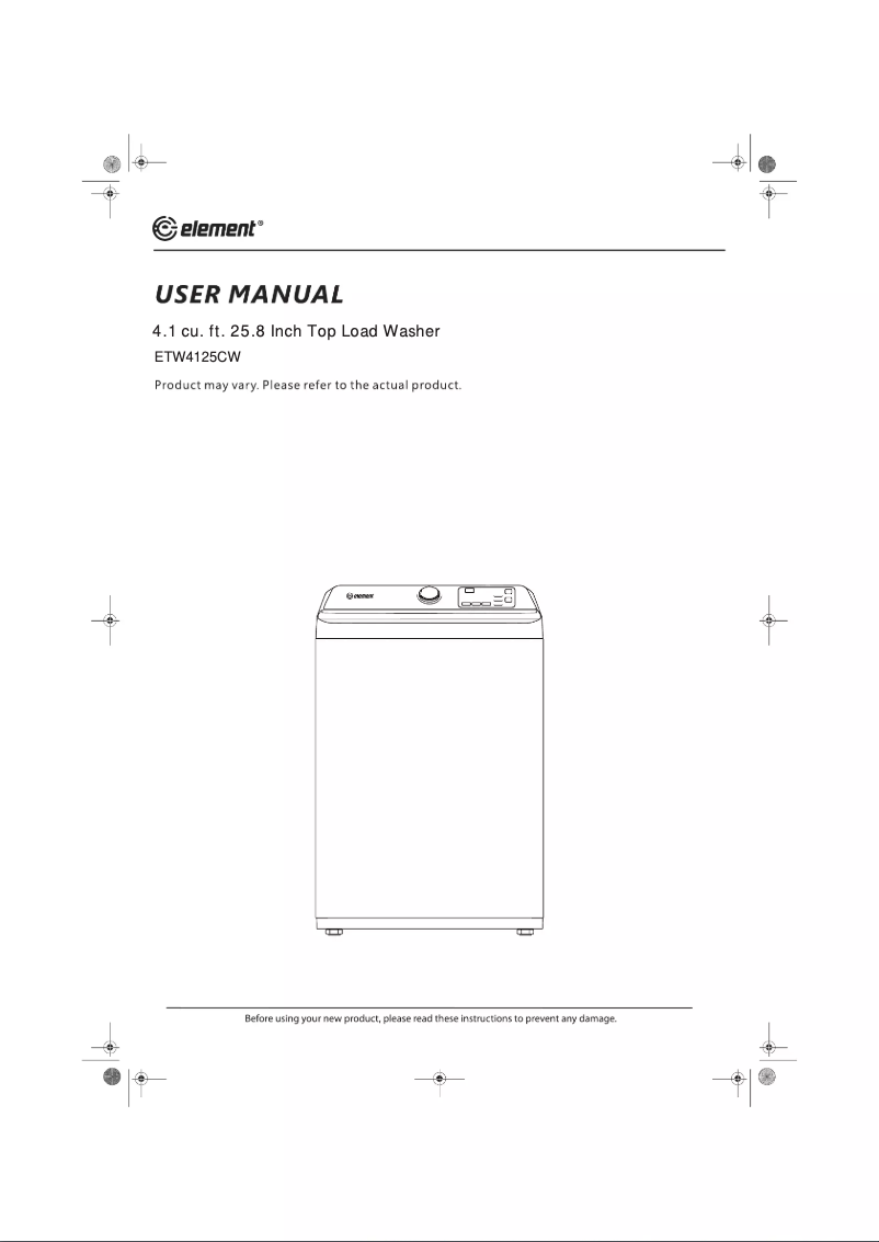 Image de la première page du manuel de l'appareil ETW4125CW