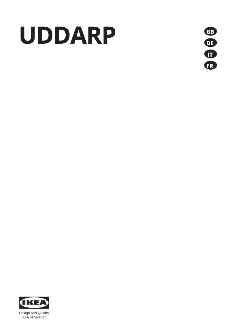 Page 1 de la notice Manuel utilisateur Ikea UDDARP 905.254.66