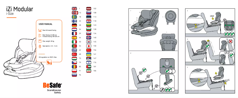 Page 1 de la notice Manuel utilisateur BeSafe iZi Modular i-Size