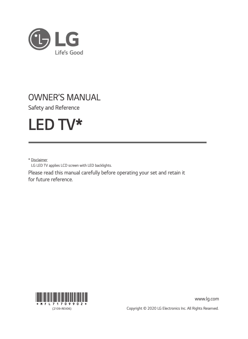 Page 1 de la notice Manuel utilisateur LG 49US761H0GA