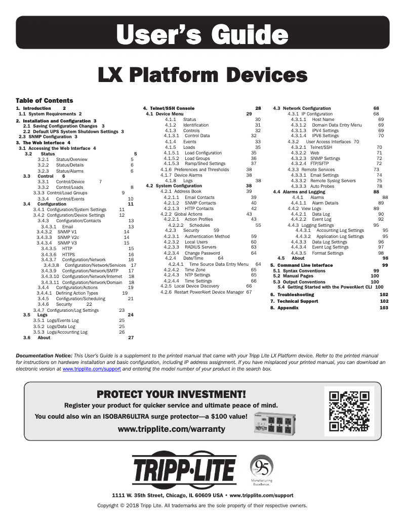 Page n°1 - Manuel utilisateur Tripp Lite PDU3EVN6L1520