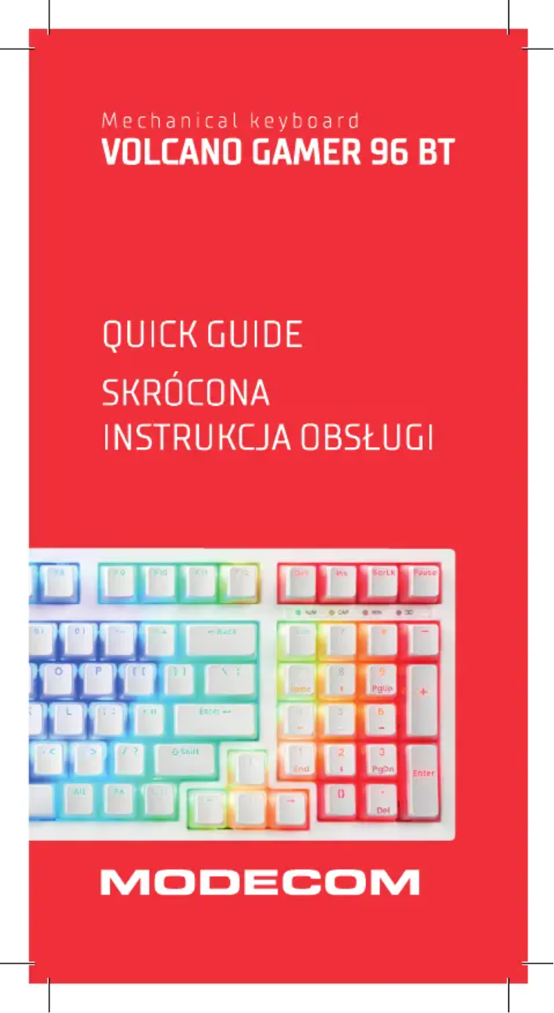 Page n°1 - Manuel utilisateur Volcano Gamer 96 BT
