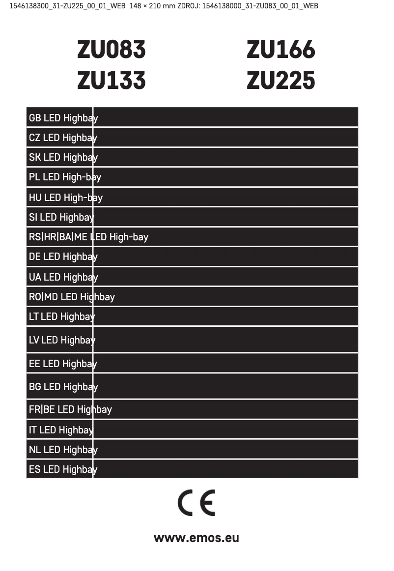 Página 1 del manual Manual de usuario Emos ZU225