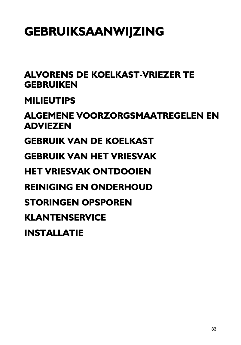 Page 1 de la notice Manuel utilisateur Whirlpool Energisk CFS 500 AL