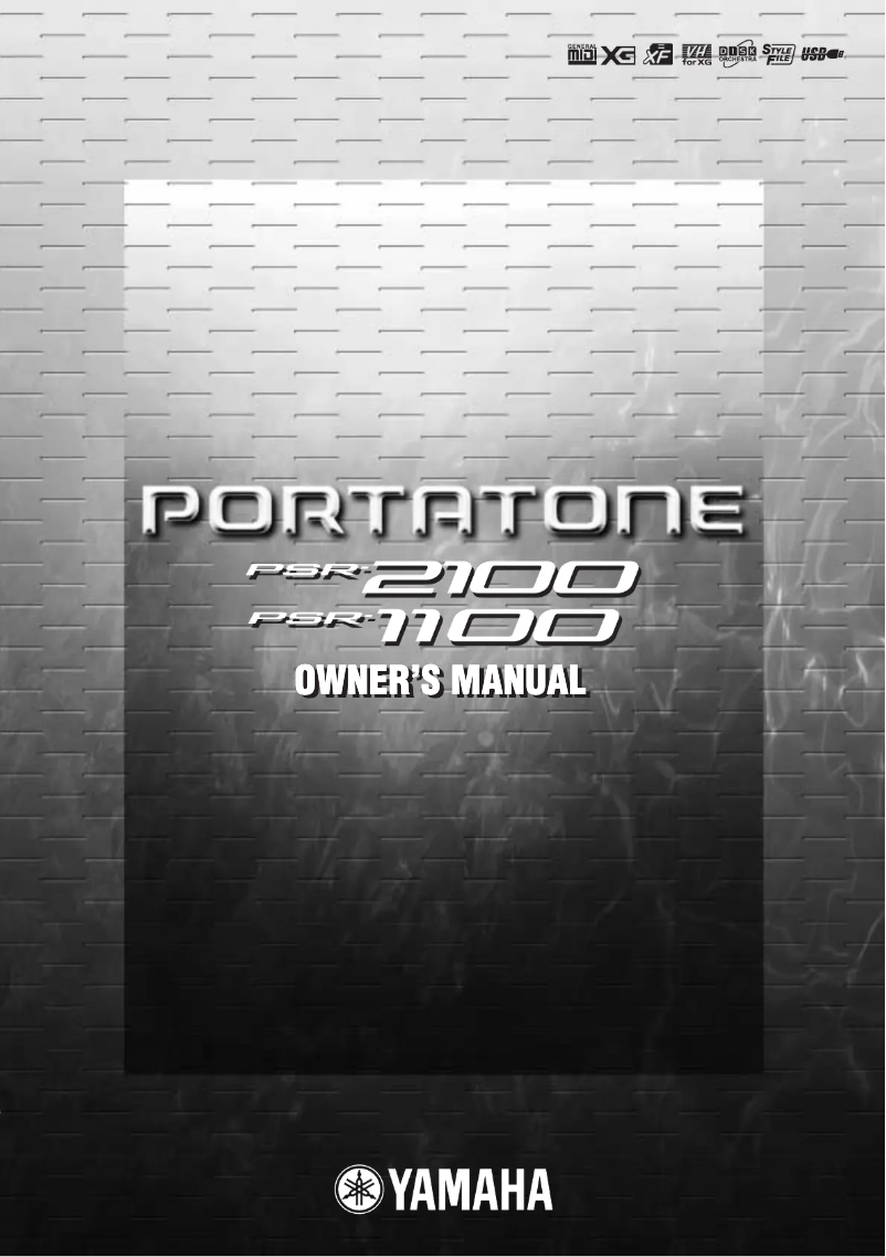 Image de la première page du manuel de l'appareil Portatone PSR-2100