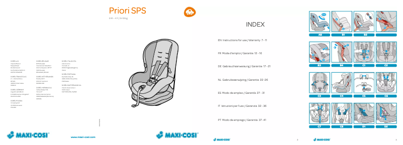 Page 1 de la notice Manuel utilisateur Maxi-Cosi Priori SPS+