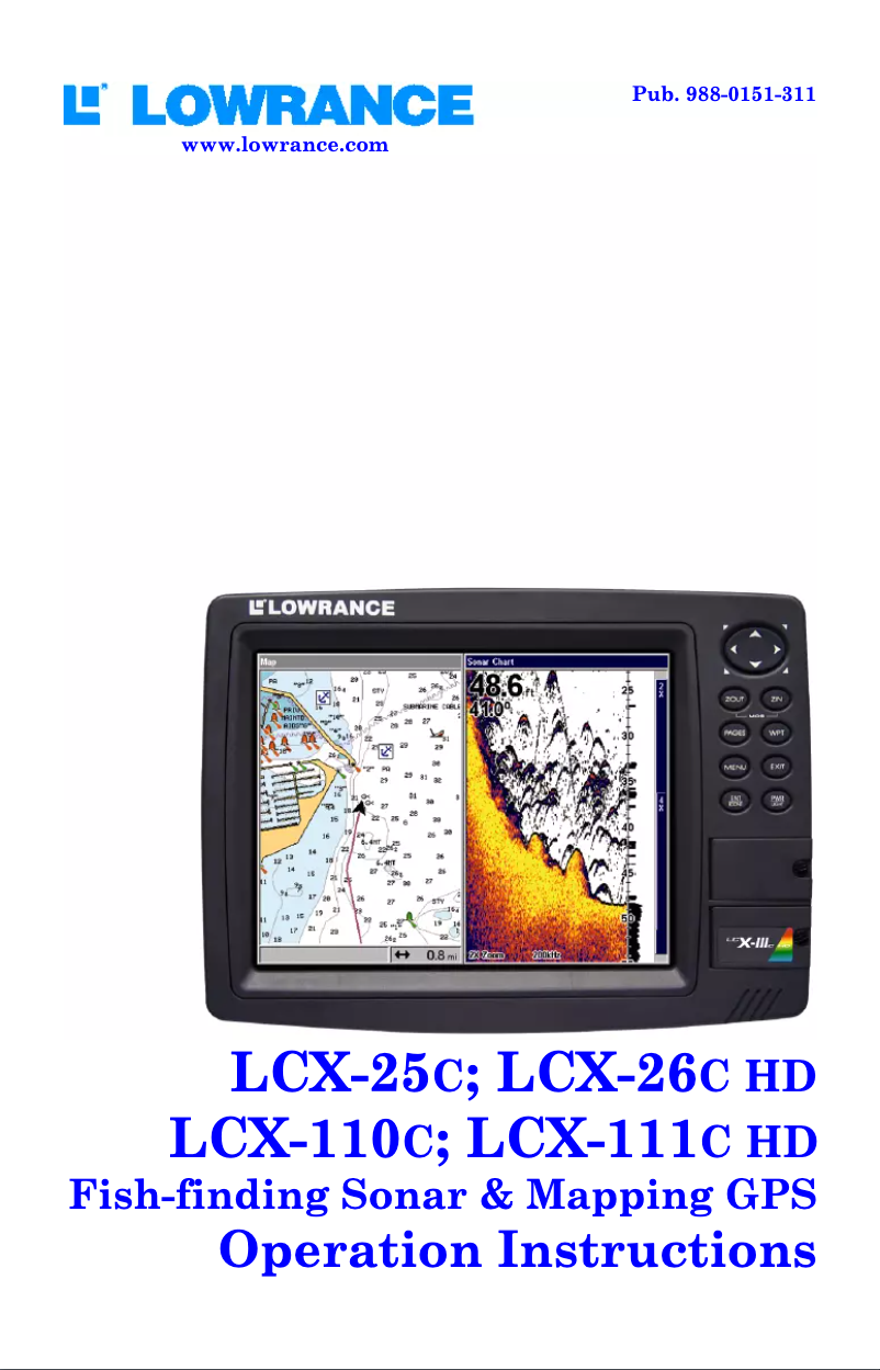 Image de la première page du manuel de l'appareil LCX-111C