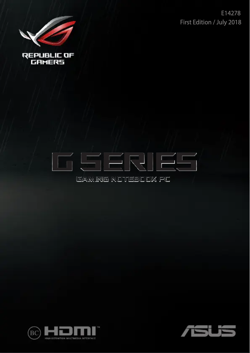Image de la première page du manuel de l'appareil ROG Zephyrus S