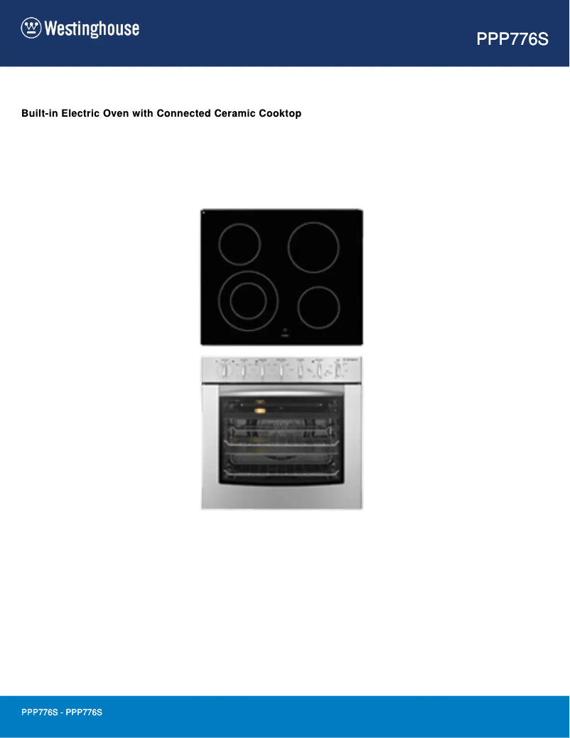 Page n°1 - Fiche technique Westinghouse PPP776S