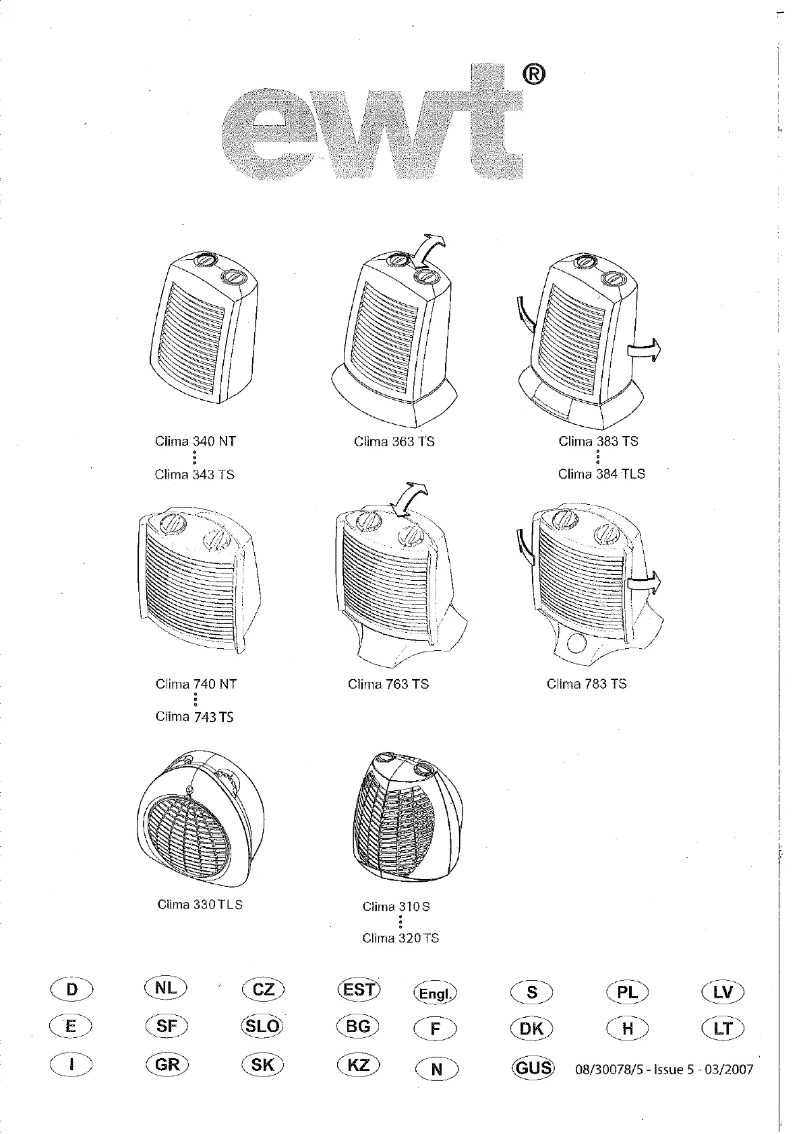 Page n°1 - Manuel utilisateur EWT Clima 763TS