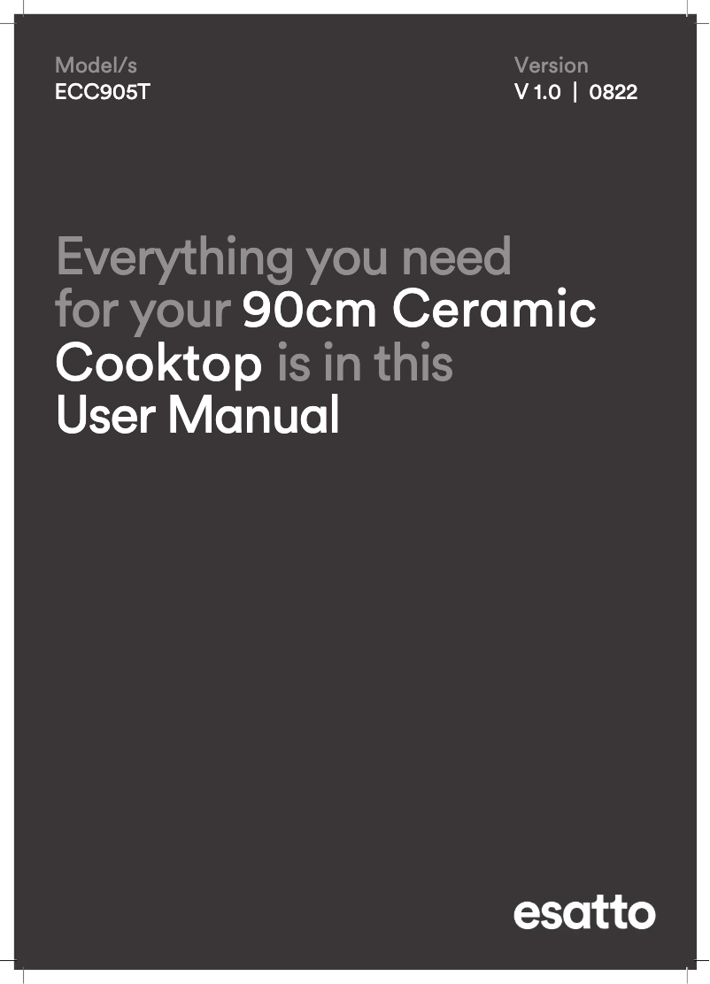 Page 1 de la notice Manuel utilisateur Esatto ECC905T