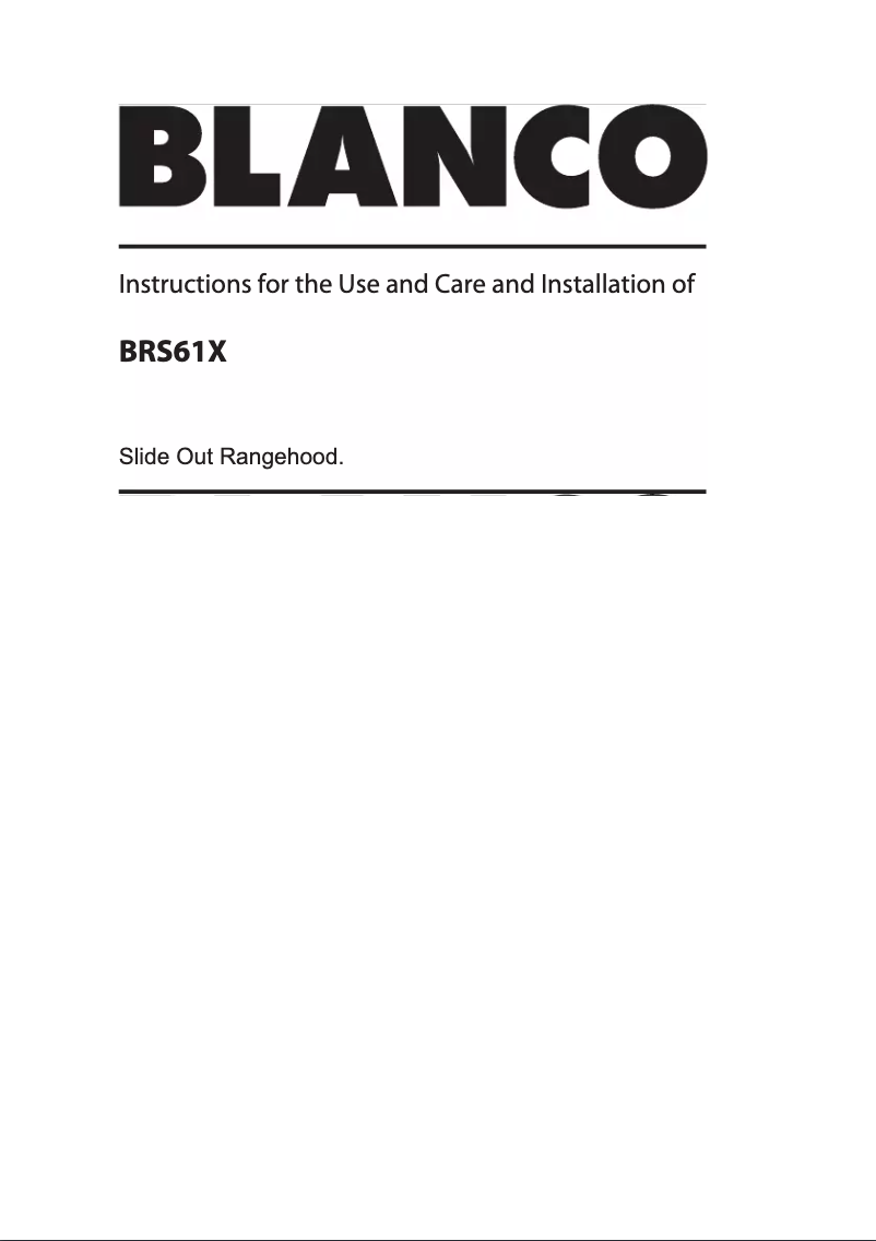 Image de la première page du manuel de l'appareil BRS61X