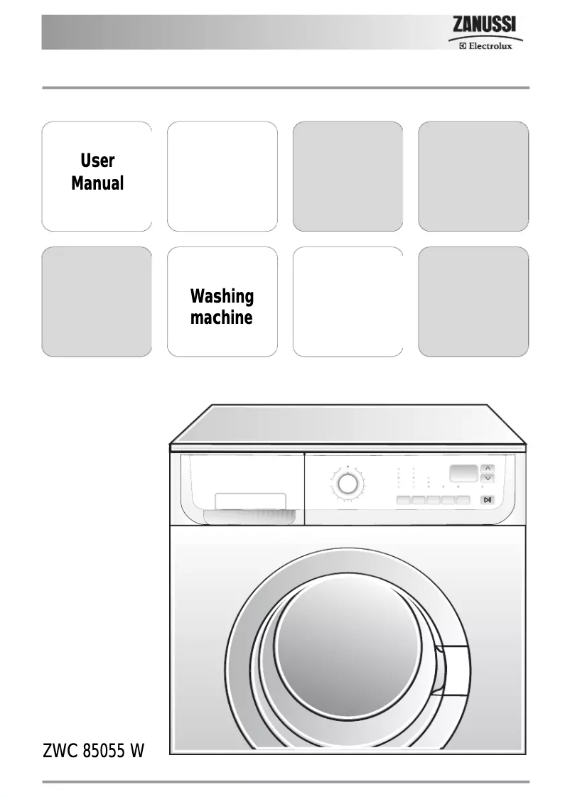 Page 1 de la notice Manuel utilisateur Zanussi-Electrolux ZWC 85055 W
