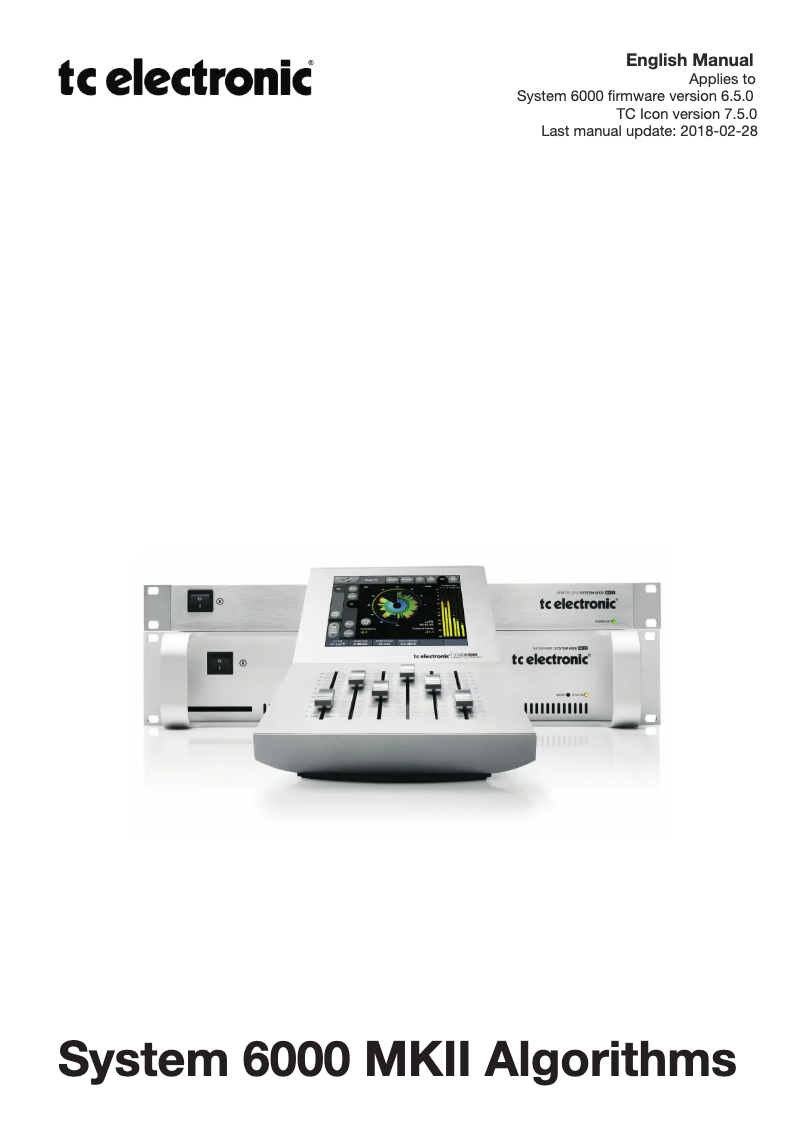 Page 1 de la notice Manuel utilisateur TC Electronic Broadcast 6000 MKII