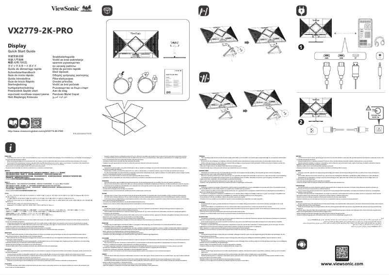 Página 1 del manual Guía de inicio rápido Viewsonic VX2779-2K-PRO