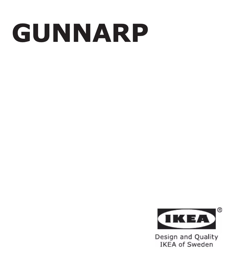 Page 1 de la notice Mode d'emploi Ikea GUNNARP