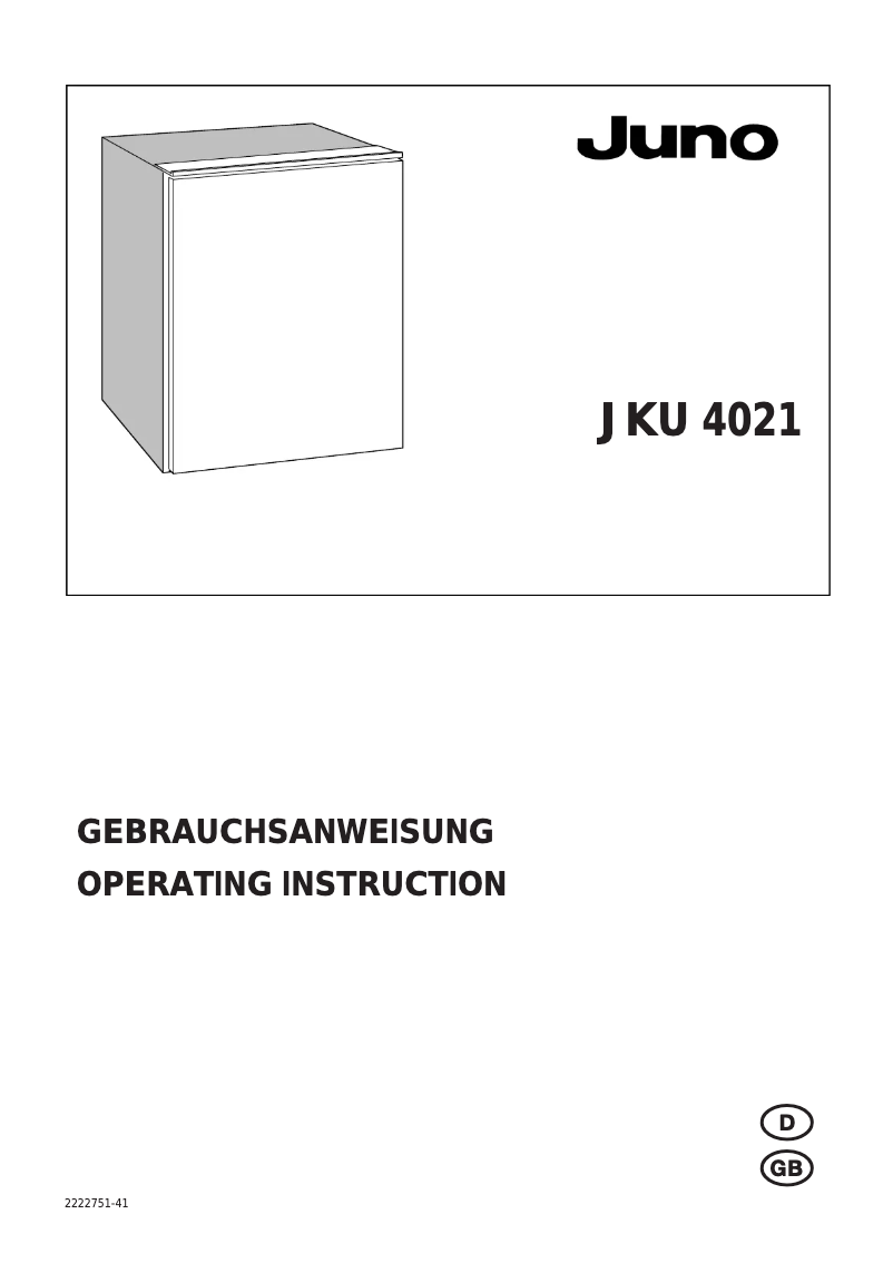 Page n°1 - Manuel utilisateur Juno JKU4021