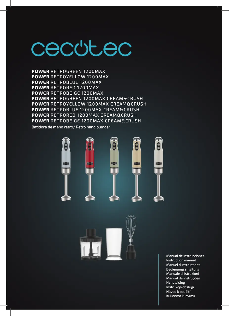 Page 1 de la notice Manuel utilisateur Cecotec Power RetroGreen 1200MAX