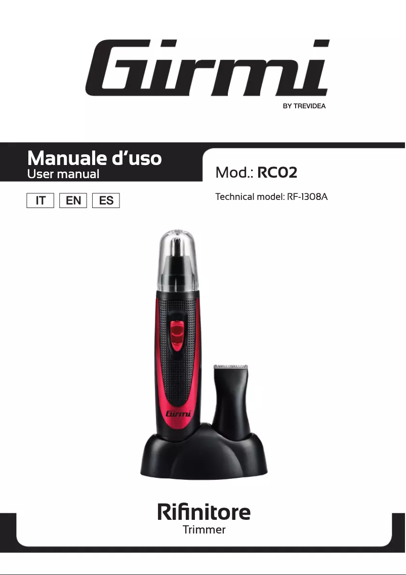 Image de la première page du manuel de l'appareil RC02