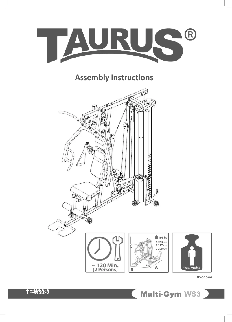 Page n°1 - Manuel utilisateur Taurus WS3