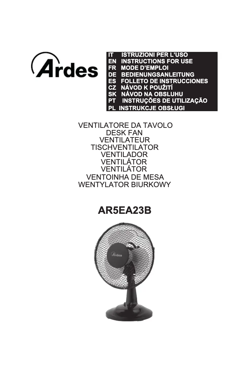 Página 1 del manual Manual de usuario Ardes AR5EA23B