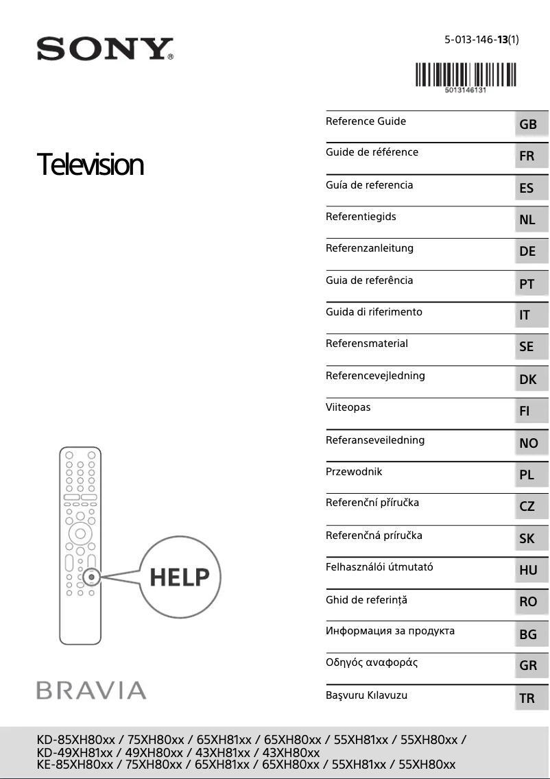 Image de la première page du manuel de l'appareil KD-49XH8077