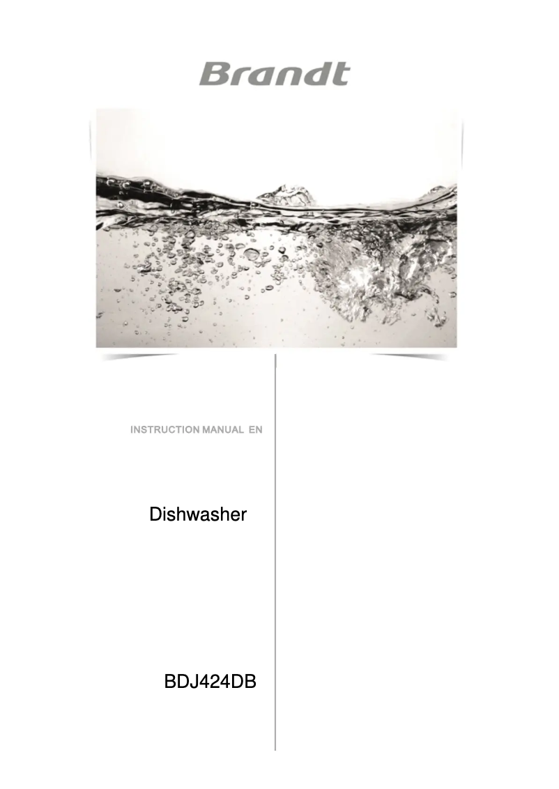 Imagen de la primera página del manual del dispositivo BDJ424DB