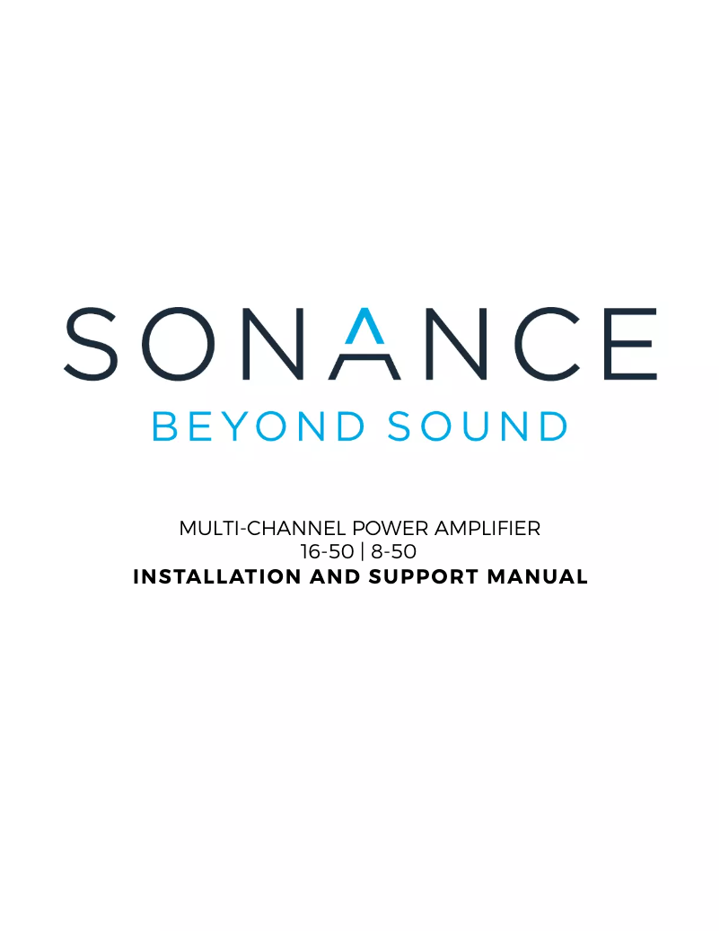 Page 1 de la notice Manuel utilisateur Sonance 16-50