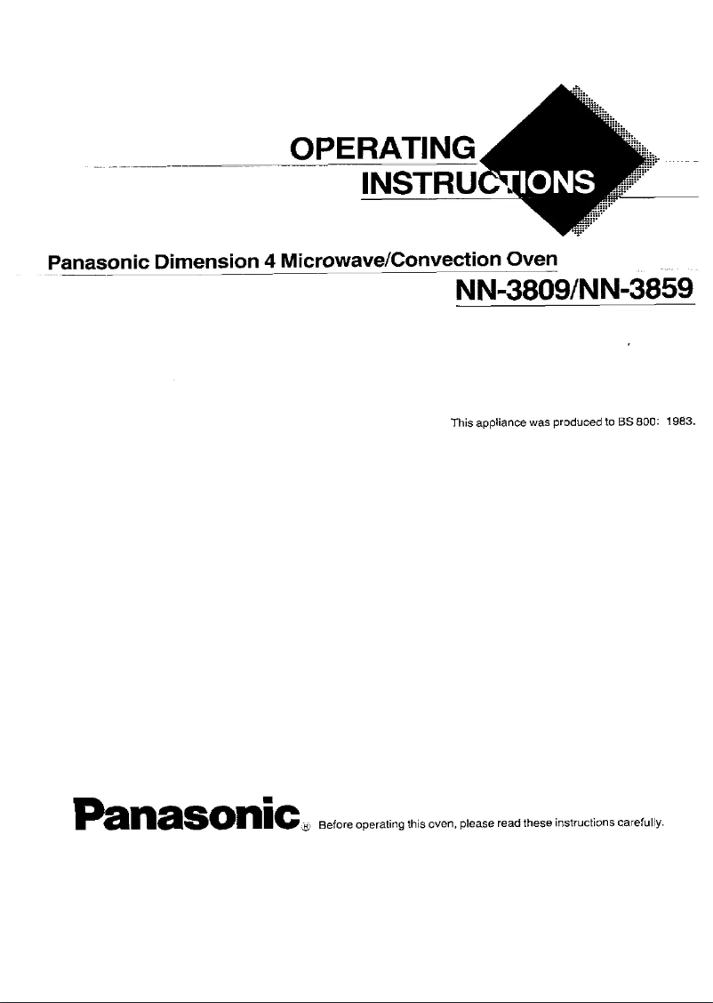 Page 1 de la notice Manuel utilisateur Panasonic NN-3809