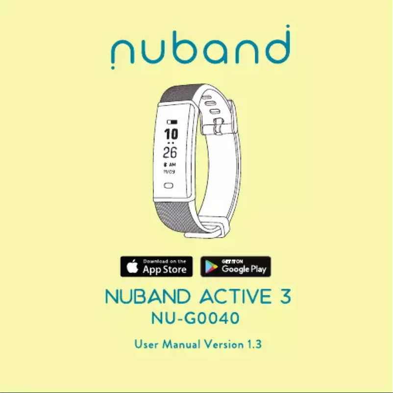Page n°1 - Manuel utilisateur Nuband Active 3 NU-G0040