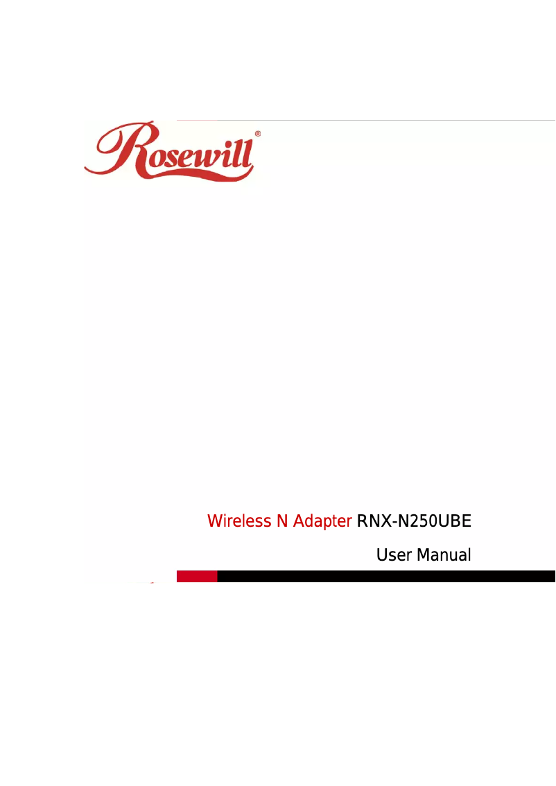 Page n°1 - Manuel utilisateur Rosewill RNX-N250UBE