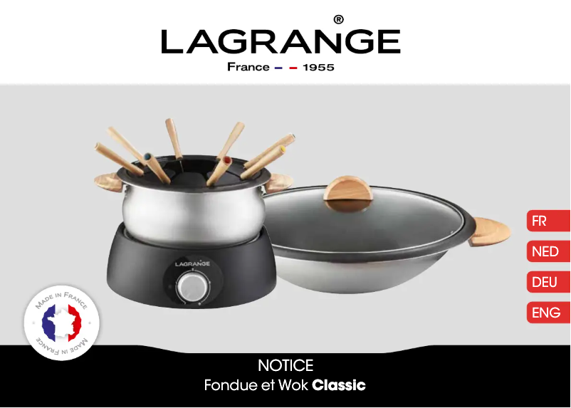 Image de la première page du manuel de l'appareil Fondue et Wok Classic