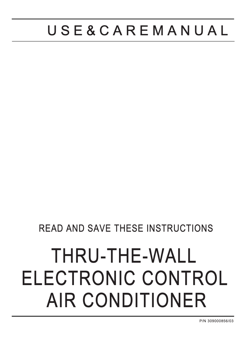 Page 1 de la notice Manuel utilisateur Frigidaire FAH106N2