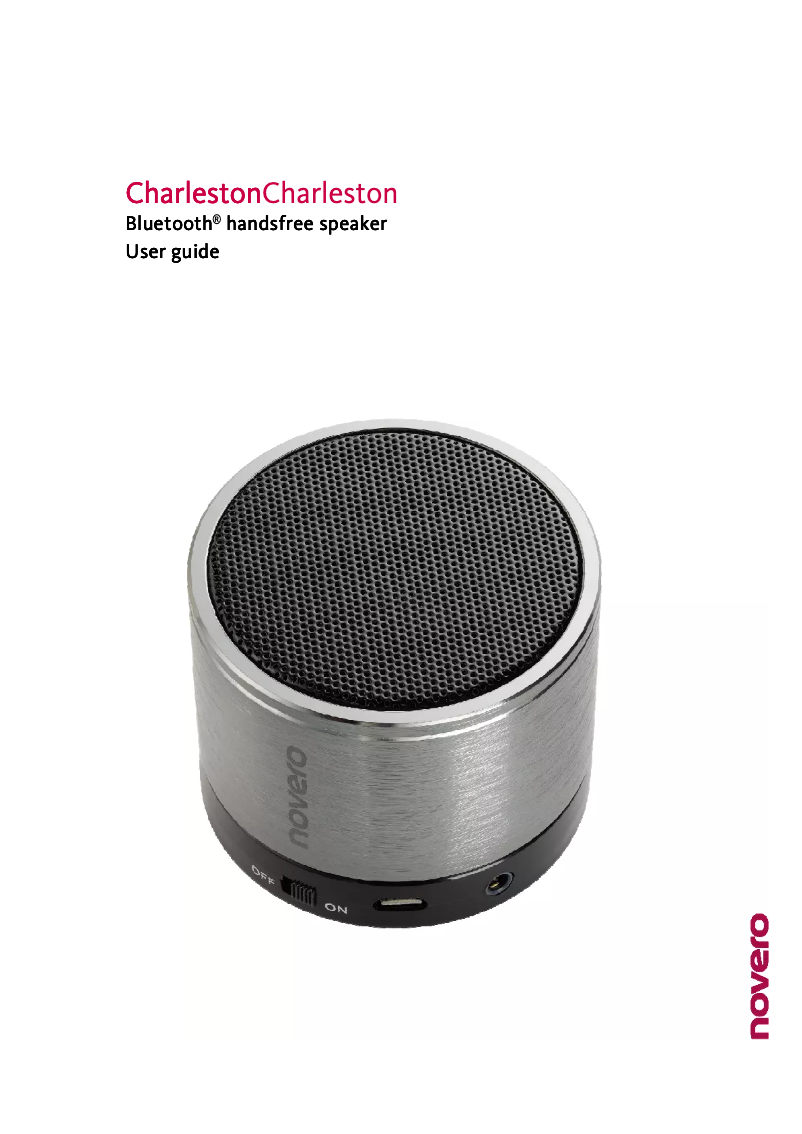 Page n°1 - Manuel utilisateur Novero Charleston