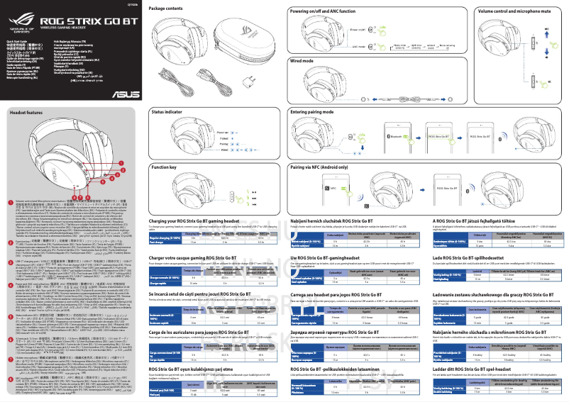 Page 1 de la notice Manuel utilisateur Asus ROG Strix Go BT