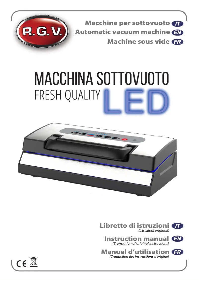 Page n°1 - Manuel utilisateur RGV Fresh Quality Led
