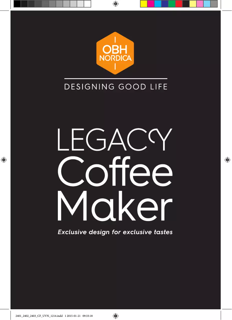 Page n°1 - Manuel utilisateur OBH Nordica Legacy 2403