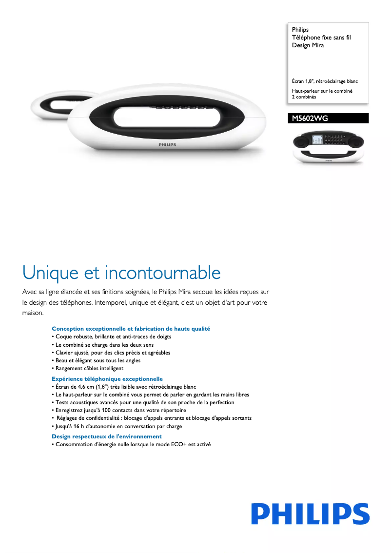 Image de la première page du manuel de l'appareil M5602WG