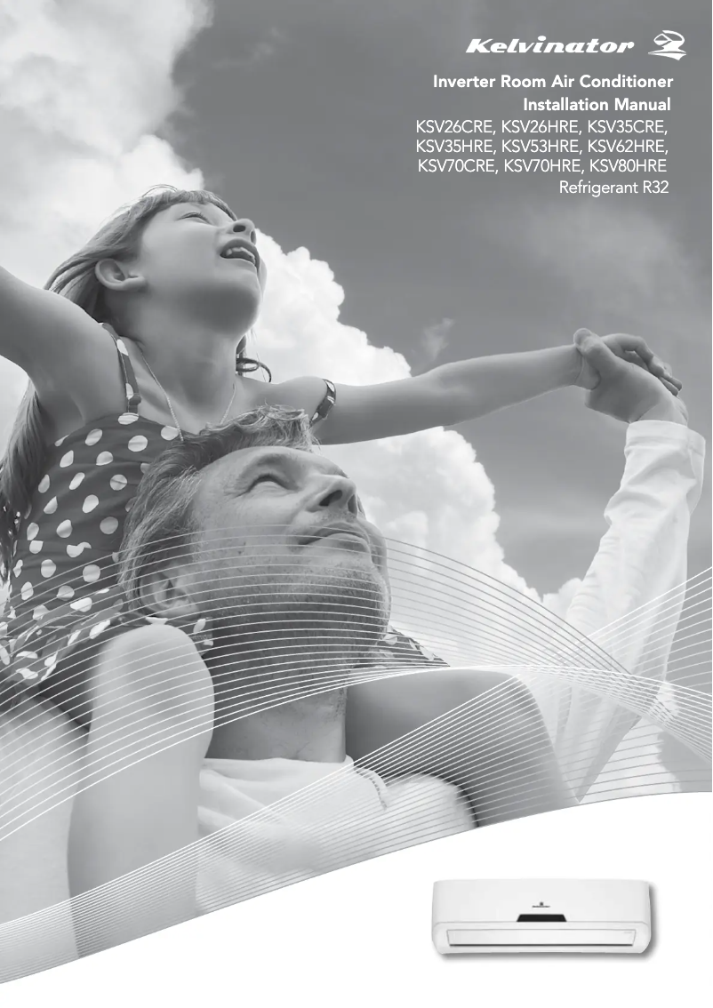 Página 1 del manual Guía de instalación Kelvinator KSV26HRE