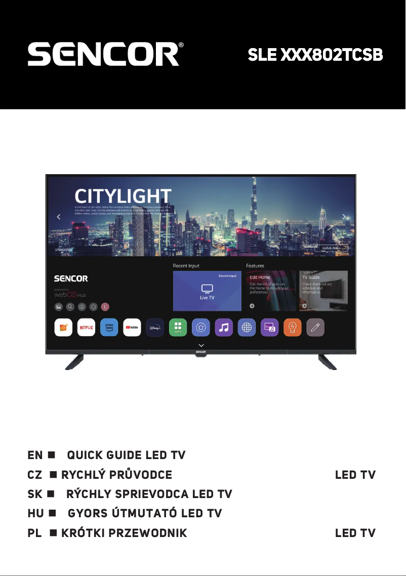 Page n°1 - Manuel utilisateur Sencor SLE 24S802TCSB