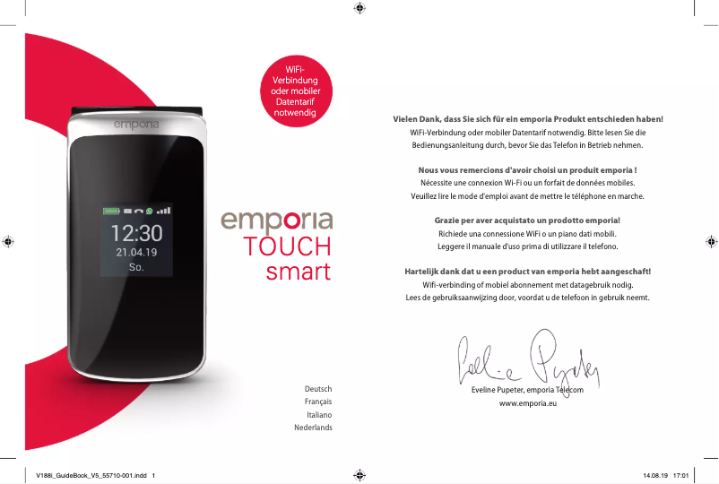 Página 1 del manual Manual de usuario Emporia Touch Smart