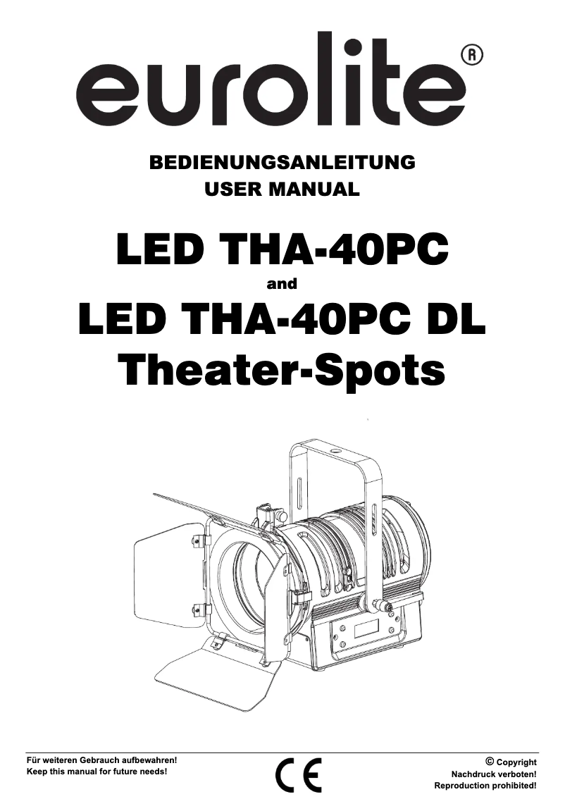 Image de la première page du manuel de l'appareil LED THA-40PC