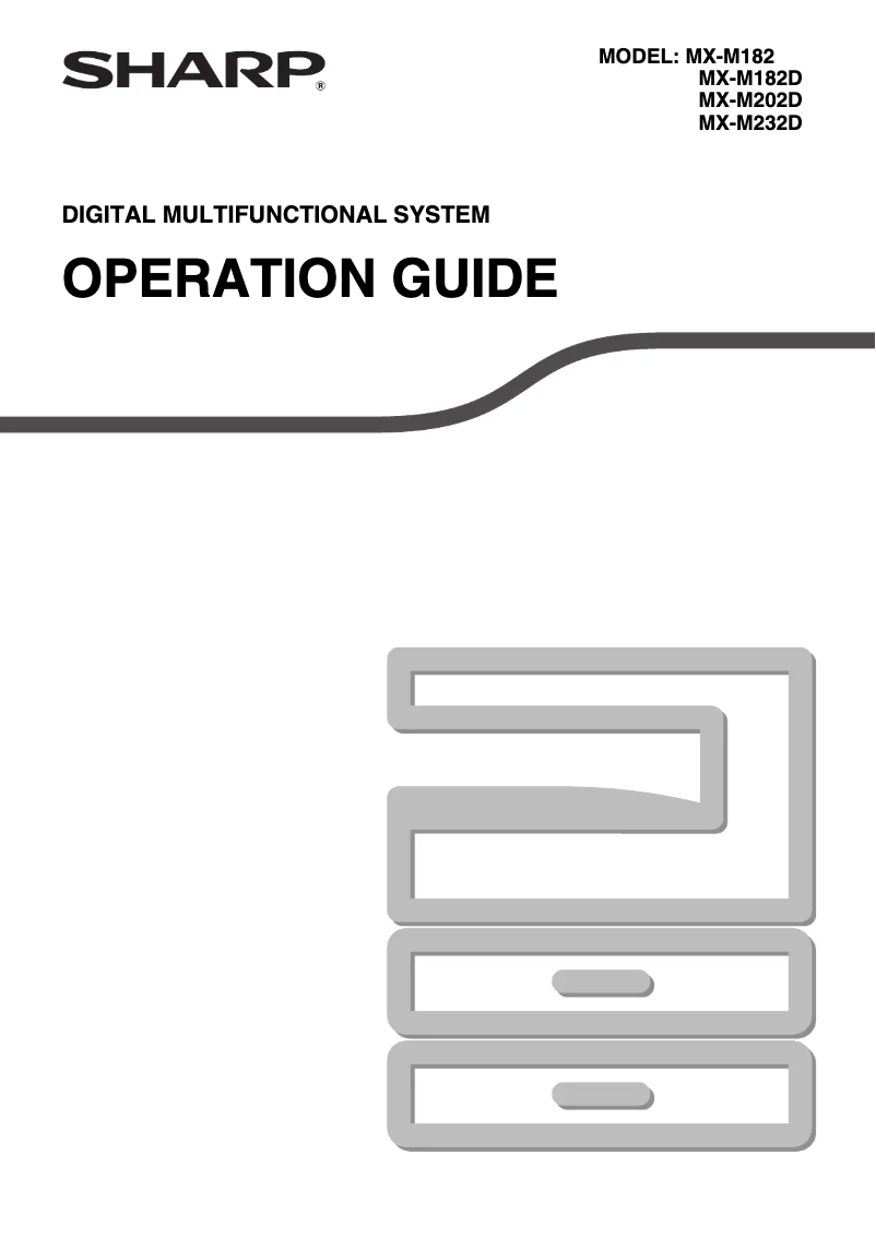 Page 1 de la notice Manuel utilisateur Sharp MX-M182