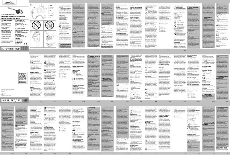 Page n°1 - Manuel utilisateur Zoofari IAN 391587