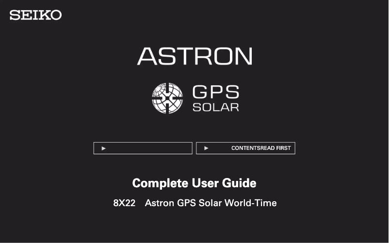 Page 1 of the manual User Manual Seiko Astron SSE115J1