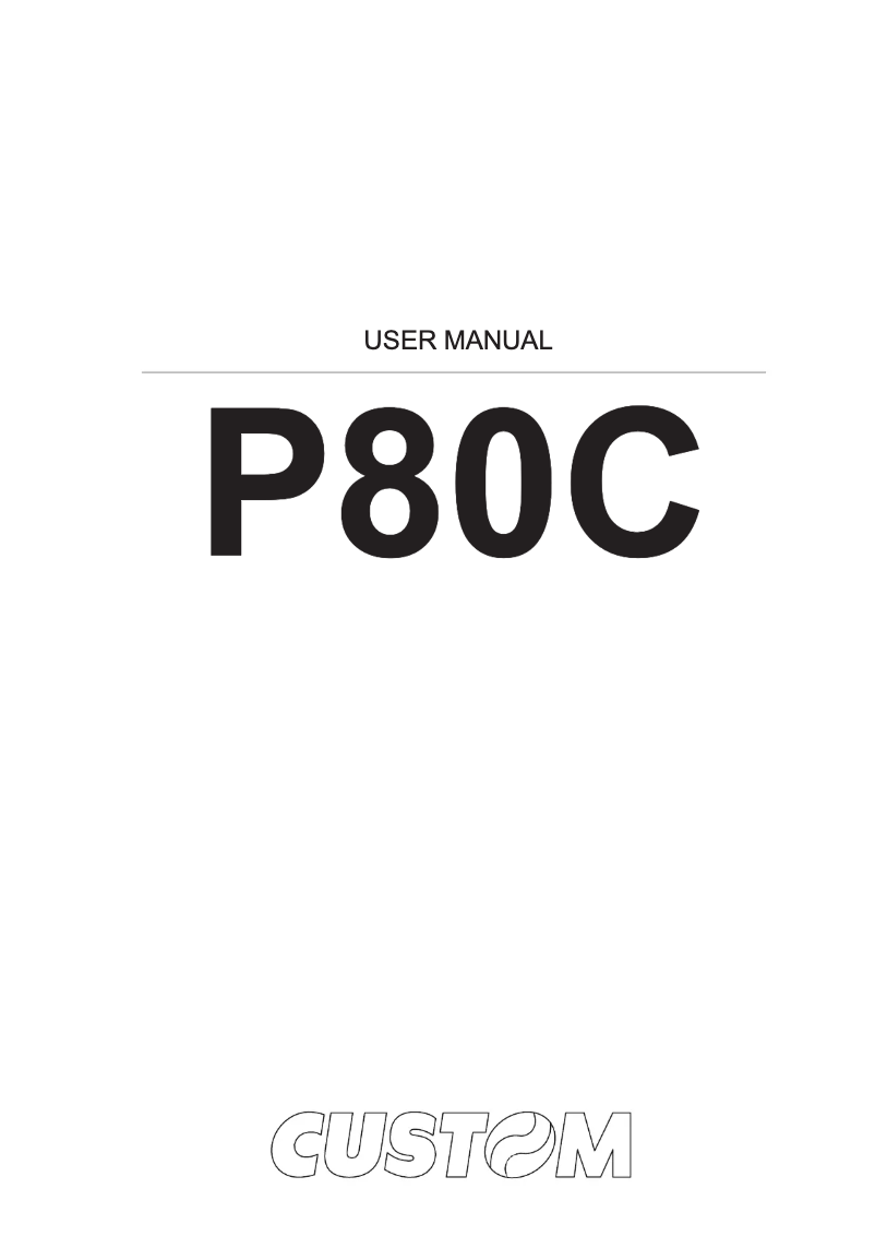 Image de la première page du manuel de l'appareil P80C